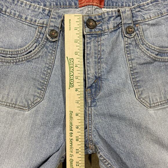 Levi Strauss Signature Stretch Jeans Light Wash 35x23 Cropped Y2K - Picture 11 of 13